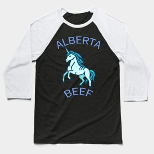 Alberta Beef Einhorn Design Baseball T-Shirt